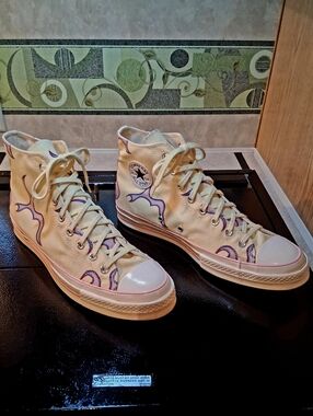 Golf Wang x Converse Chuck 70 High Flames - Pastel Yellow - Size 12